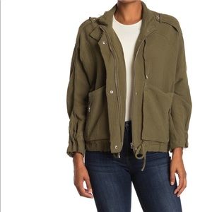 BLANKNYC | Cotton voile gauze jacket | over-sized cinched jacket